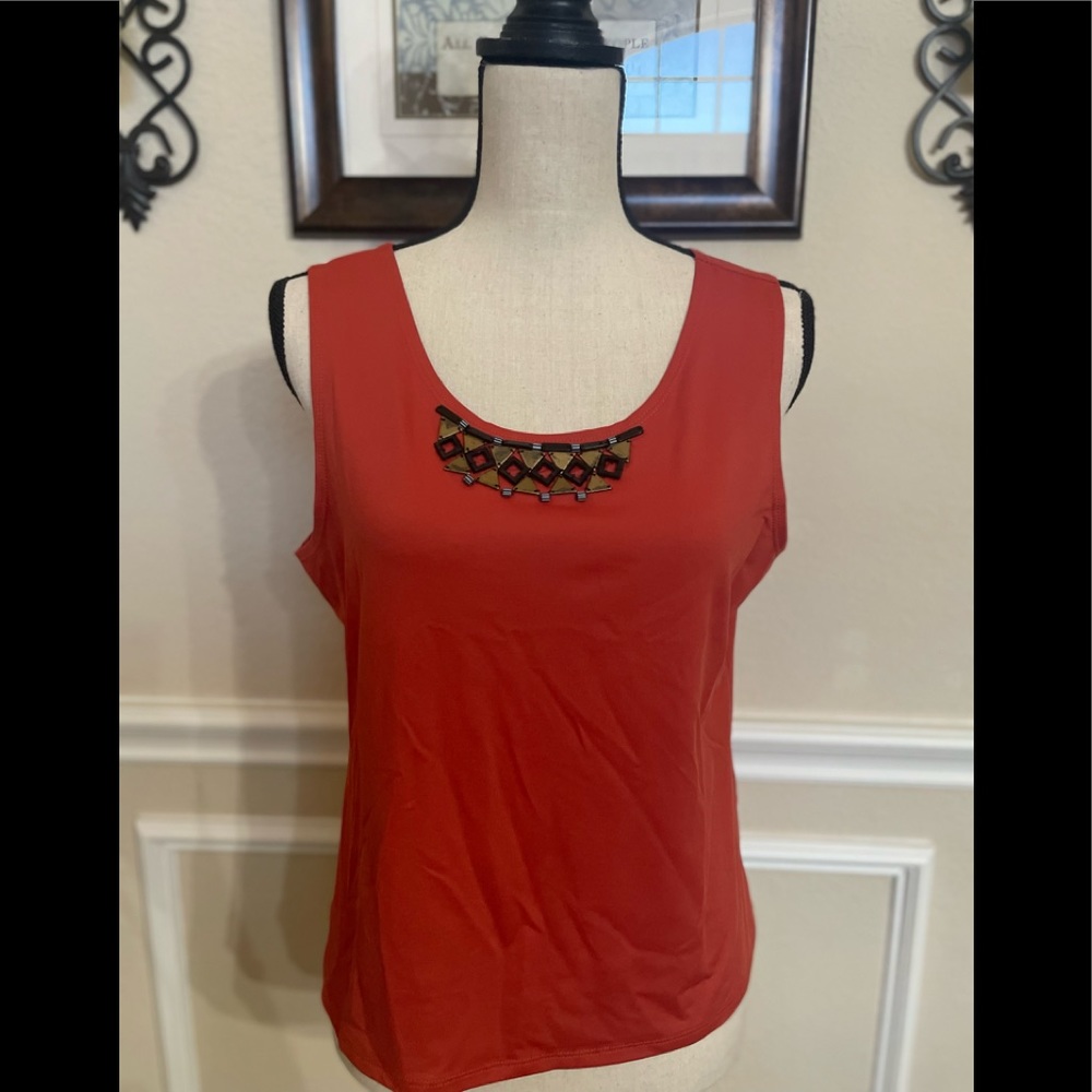 Ruby Rd Burnt Orange Tank Size Petite Large.